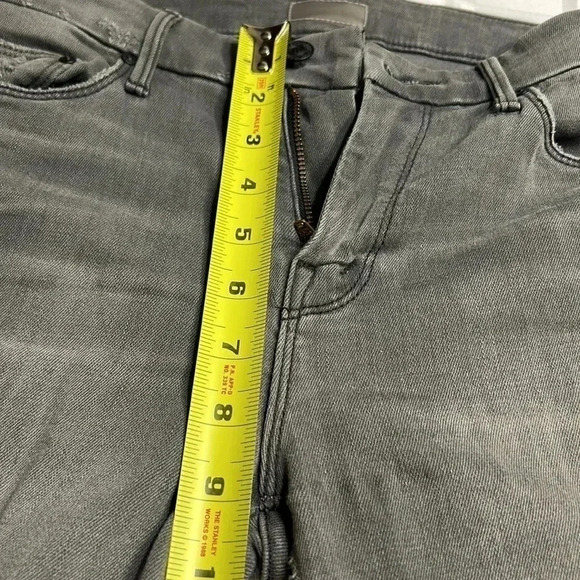 MOTHER The Looker Ankle Fray  women jeans, last chance saloon in grey, Revolve - Picture 8 of 16